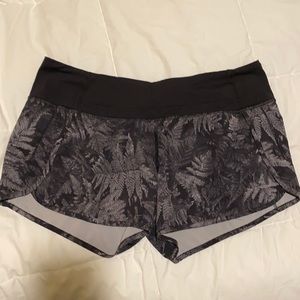 Black/Gray Lululemon Run Times Short 4"